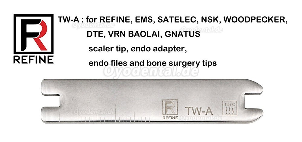Refine TW-E/TW-A 2-teiliges Ultraschall Scaler Spitzen Drehmomentschl&uuml;ssel kompatibel mit SATELEC REFINE EMS